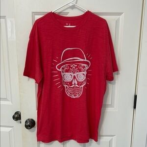 Gap Red Graphic Tee shirt Skull Design size XL crewneck short sleeve
